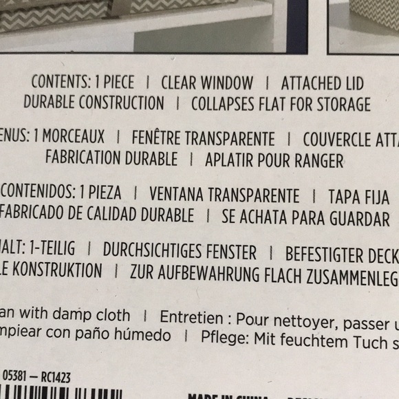 InterDesign Fabric Shoe Bin with Clear Window - Picture 6 of 6